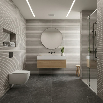 Bamboo Vermont Earth Wood-Effect Tile Matt 90x30cm