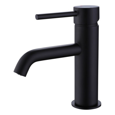 Giro Matt Black Mono Basin Mixer Tap With Waste