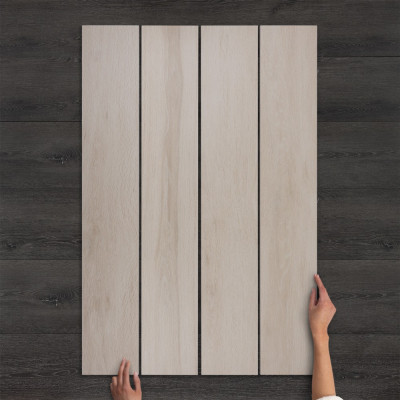Moneo Blanco Wood-Effect Matt Porcelain Tile 120x20cm