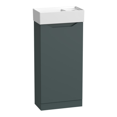 Nimble Floor Standing Cloakroom Unit (Single Door) - Matt Viridian Green 400mm