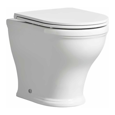 Lansdown Back To Wall WC Pan - White