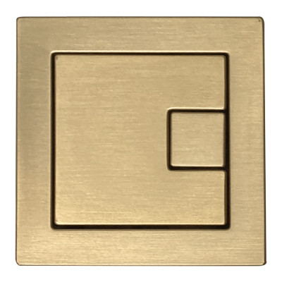 Flush Plates Square Dual Flush Plate - Brushed Brass