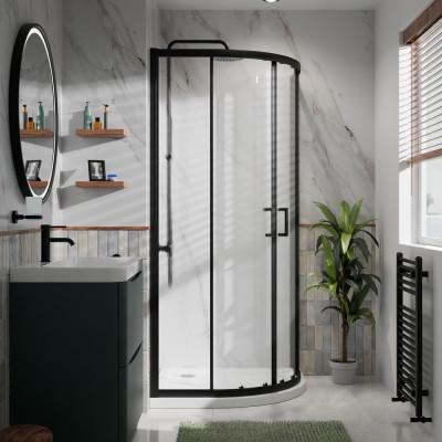 Casanuova Quadrant Enclosure - Black 900x900mm