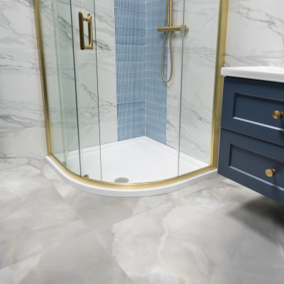 Dexter Smoke Concrete-Effect Satin Matt Porcelain Tile 100x100cm