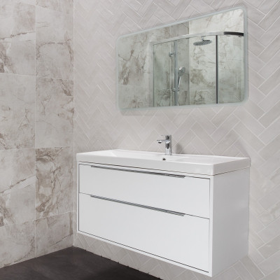 Metro Borgo Soft Grey Gloss Porcelain Wall Tile 20x6.5cm