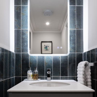 Metro Alma Azul Gloss Porcelain Wall Tile 30x10cm
