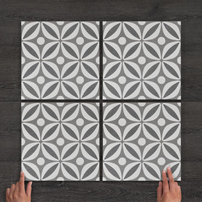 Westbury Grey Pattern Matt Porcelain Tile 33.3x33.3cm