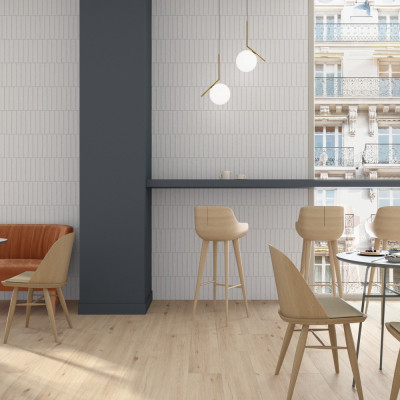 Metro Ainsa Blanco Matt Porcelain Tile 25x5cm