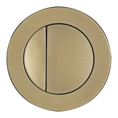 Flush Plates Round Dual Flush Plate - Brushed Brass