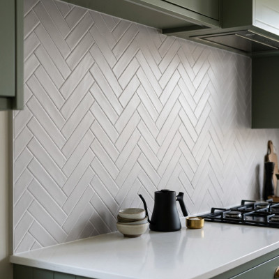 Metro Ainsa Blanco Matt Porcelain Tile 25x5cm
