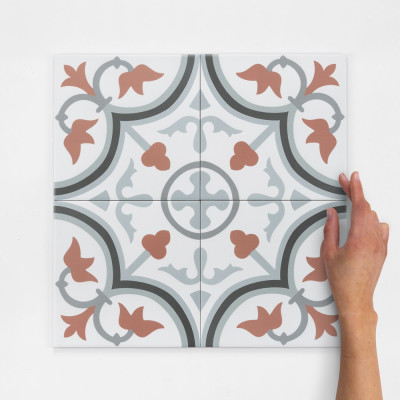 Menorca Pattern Matt Porcelain Tile 20x20cm