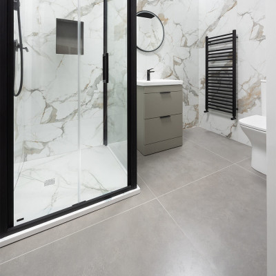 TROARGRMT-100100 Arena Grey Concrete-Effect Matt Porcelain Tile 100x100cm