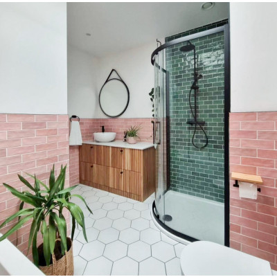 Metro Nolita Passion Rosa Gloss Porcelain Wall Tile 20x6.5cm