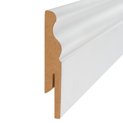 16mm Traditional Clip Skirting Paintable Matt White 280x10cm