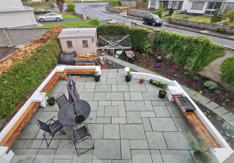 Grey Sandstone Paving Slab installed in Dublin