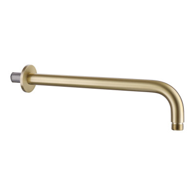 Round Shower Arm - Brushed Brass 300mm