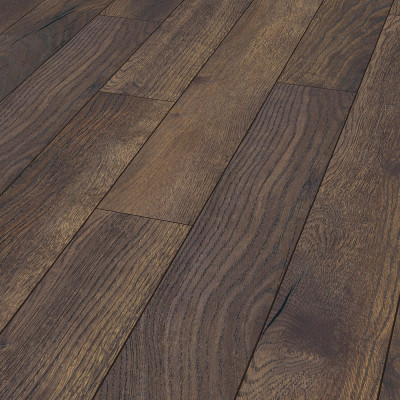 Laminate Flooring - 12mm Robusto 4V AC5 Pettersson Oak Dark 138x19cm
