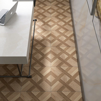 Obloe Mix Wood-Effect Matt Ceramic Tile 45x45cm