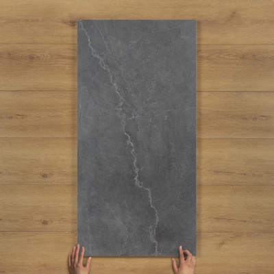Soho Grey Limestone-Effect Matt Porcelain Tile 120x60cm