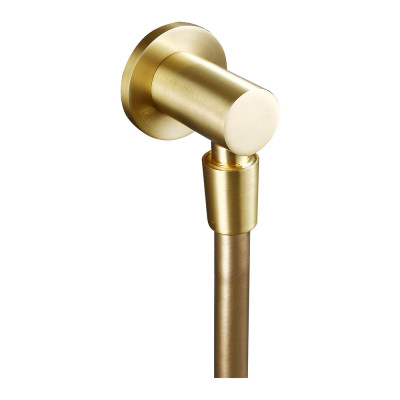 Round Outlet Elbow - Brushed Brass