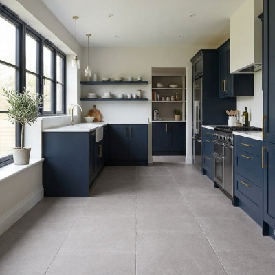 Taxos Grey Limestone-Effect Matt Porcelain Tile 90x60cm