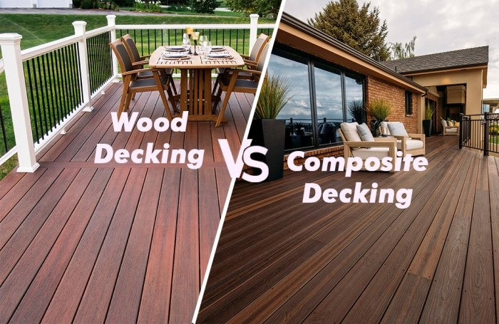 Composite Decking is created from a blend of thermoplastics and recycled wood fibres. This product is man-made and has been created to have the aesthetic of wood decking with some superpowered characteristics that avoid some of the disadvantages of wood decking.