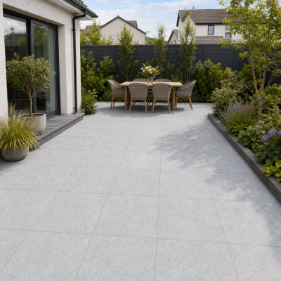 Grey Soliman Egyptian Granite Flamed Paving 60x60cm