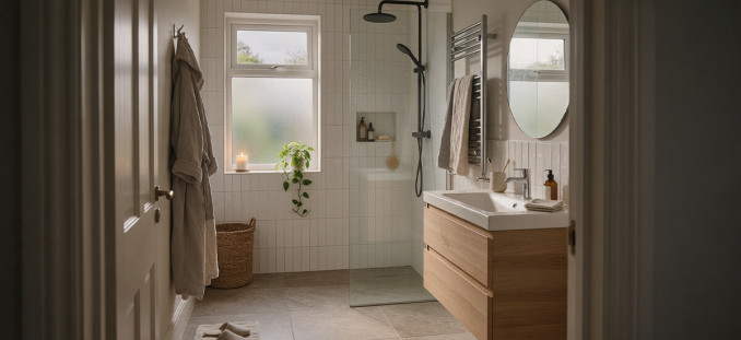 Best tile size for a small bathroom: floor and wall guide