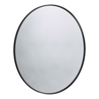 Verge Gunmetal Non-Illuminated Round Mirror 80cm