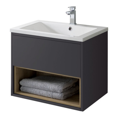 Lucca Wall Hung Vanity Unit - Anthracite 500mm
