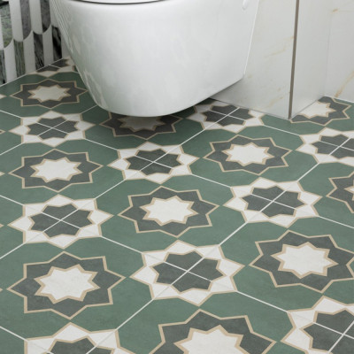 Izmir Olive Pattern Matt Porcelain Tile 33.3x33.3cm