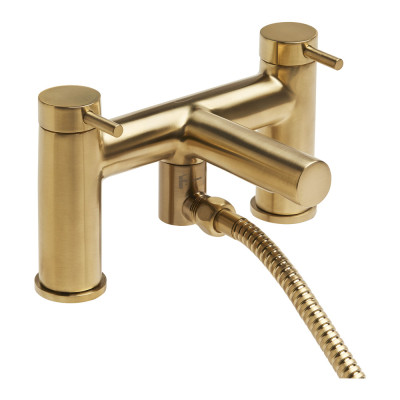 Anthem Deck Mounted Bath Shower Mixer - Brushed Brass