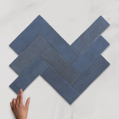 Metro Nolita Marine Gloss Porcelain Wall Tile 20x6.5cm