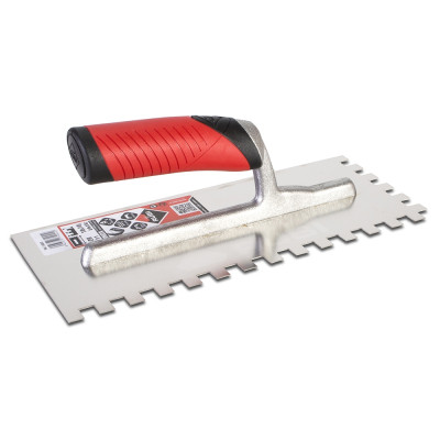 INOX Notched Trowel 11 (28 cm.) 13/32x13/32 (10x10 mm.)