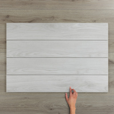 IWood White Wood-Effect Matt Porcelain Tile 90x15cm