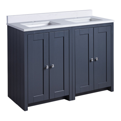 Lansdown Floor Standing Countertop Vanity Unit - Matt Dark Grey 600mm