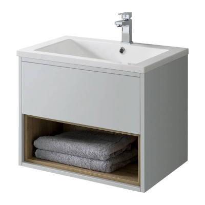 Lucca Wall Hung Vanity Unit - Dove Grey 500mm