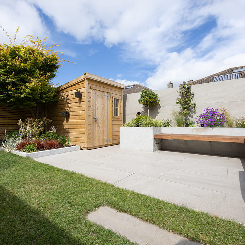 Outdoor porcelain tiles for wet weather, ensuring safety in rain and damp conditions.