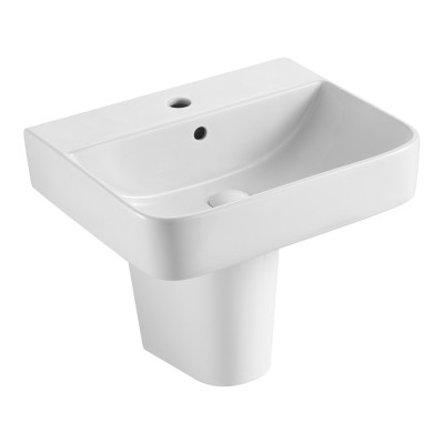 "Brooklyn Basin (1 Tap Hole, Slim) - White 450mm"