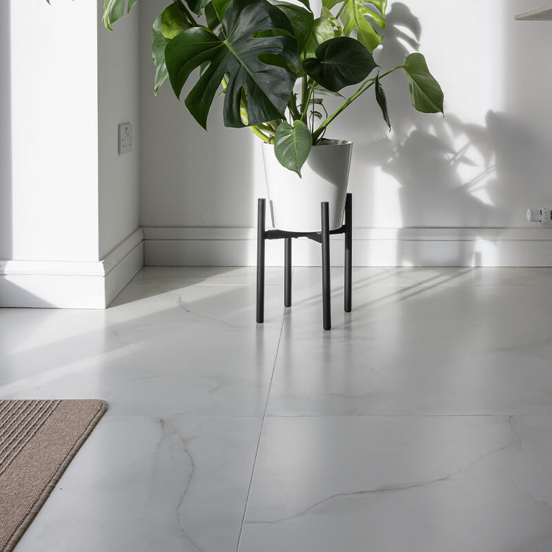 Marble Tile Bathroom Floor and Wall