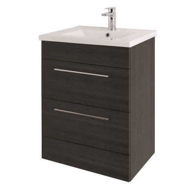 Cesena Floor Standing Vanity Unit - Shadow Black 500mm