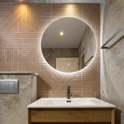 Tangram Oak Wood-Effect Matt Porcelain Tile 44.2x44.2cm