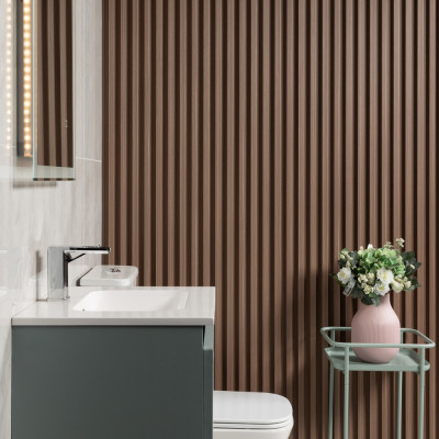 24mm Slat Wall Panel Walnut 290x16.8cm