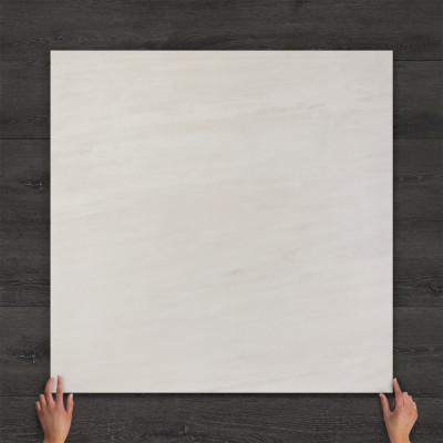 Bondi White Marble-Effect Gloss Porcelain Tile 100x100cm