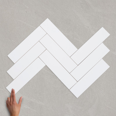 Bellini Metro Blanco Porcelain Gloss Tile 30x7.5cm
