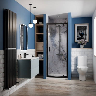 Deann Wall Hung Vanity Unit - Dusky Blue 605mm
