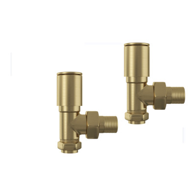 Brushed Brass Valve Set (Angled)