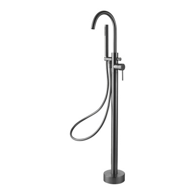 Giro Freestanding Bath Shower Mixer - Gunmetal Grey