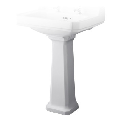 "Fitzroy Full Pedestal (Comfort Height, Exc. Basin) - White"