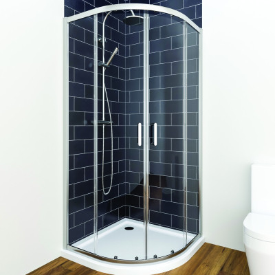 Casanuova Offset Quadrant Enclosure - Chrome 1000x800mm
